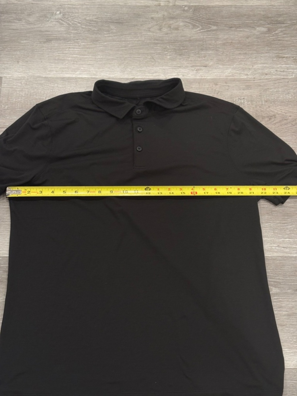 Lululemon Evolution Short Sleeve Polo Shirt Mens L Black Golf Training Stretch - Picture 5 of 5